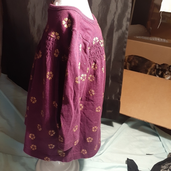 NWOT Tea Purple w/ Gold Flowers Dress - Picture 3 of 5